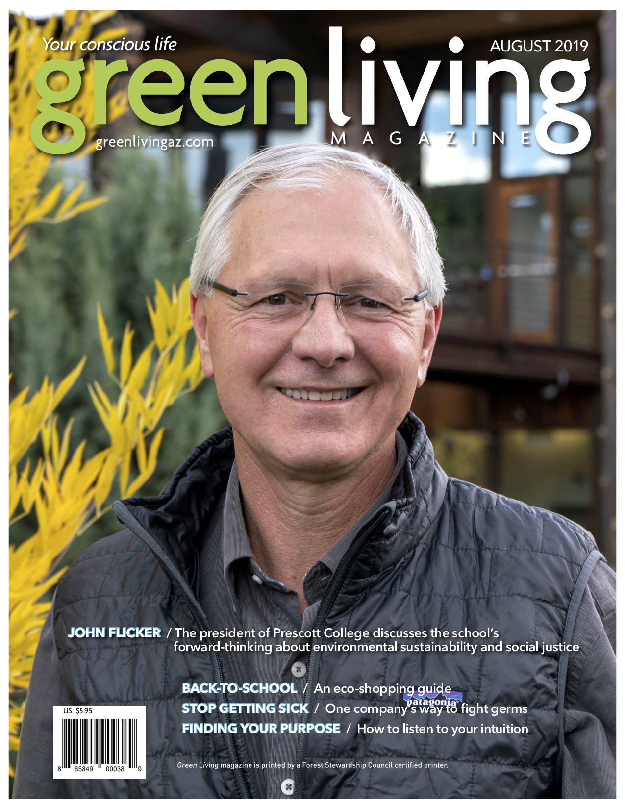 Green Living Magazine August Cover