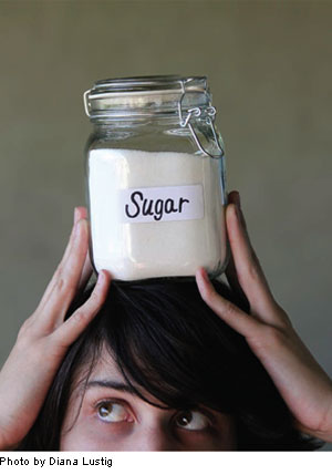 Sugar on a person's head